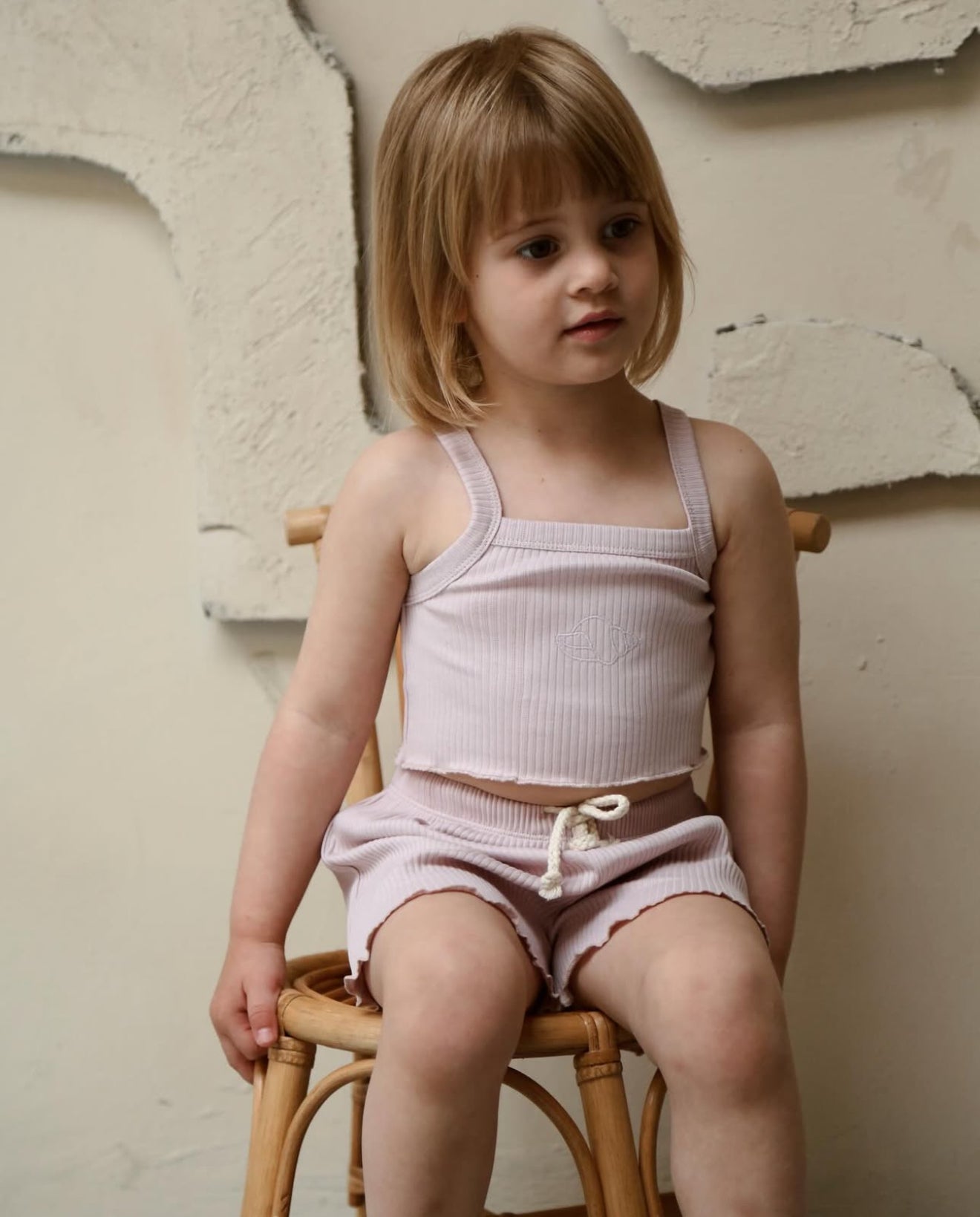 OYSTER STRAP CROP & SHORT SET
