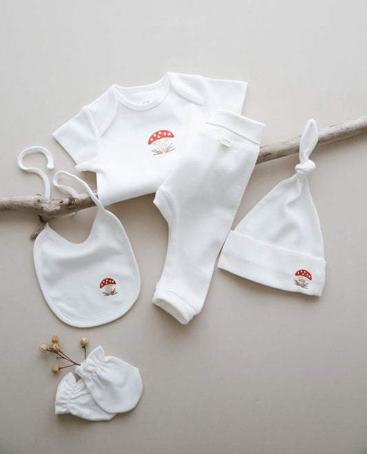 NEW BORN 5-PIECE MUSHROOM SET