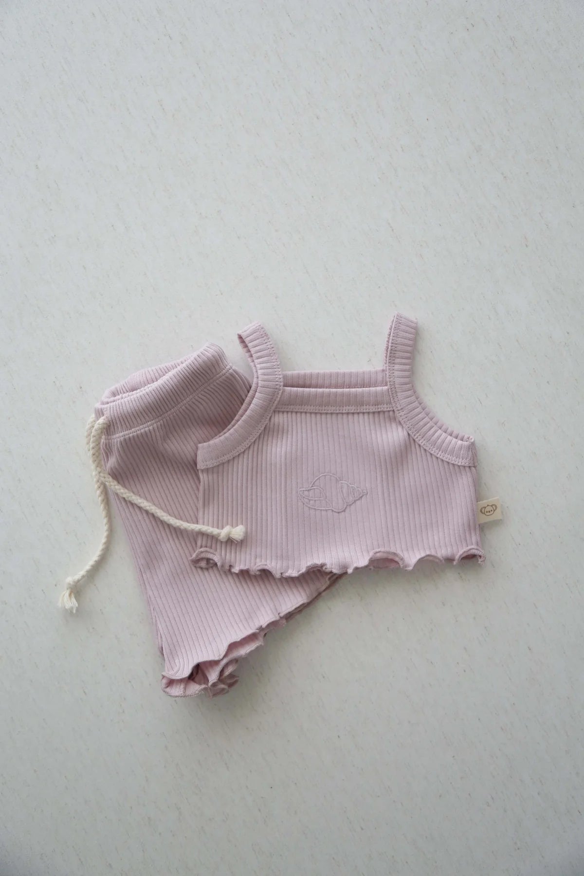 OYSTER STRAP CROP & SHORT SET